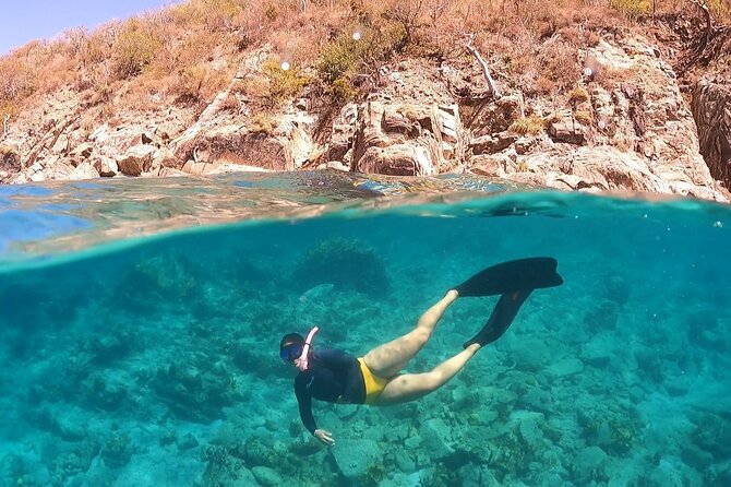 Half or Full-Day Private Boat Charter from St. John or St. Thomas - Half-day itinerary in 3.5 hours: Waterlemon Cay to Christmas Cove