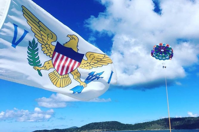 Parasail Experience in St Thomas - The optional water dip and the return to dock