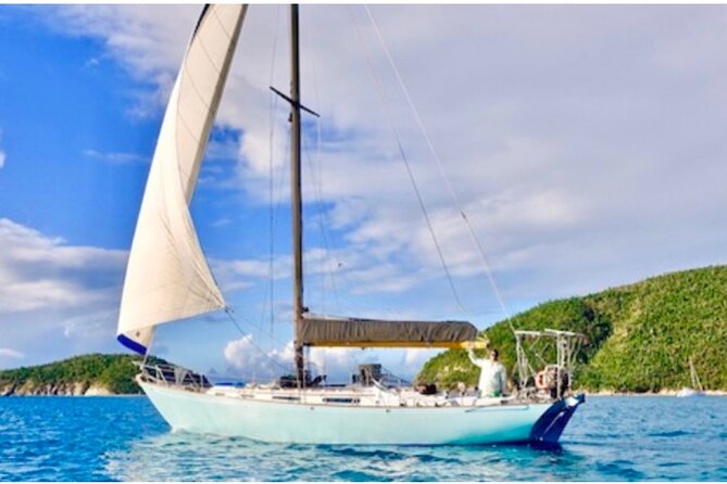 Private Day Charter Classic Sailboat - Onboard Comfort: Restroom, Shaded Cockpit, and WiFi