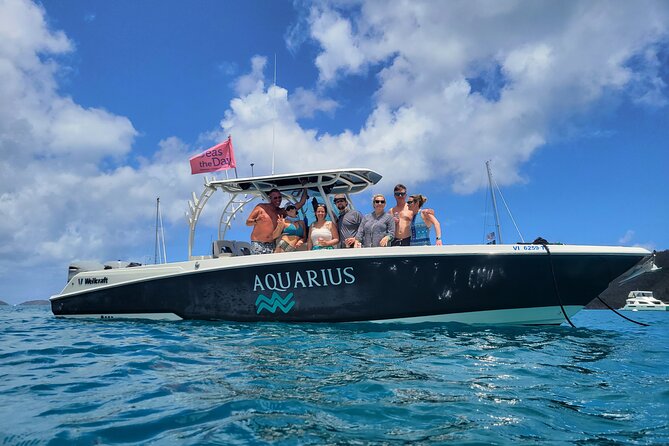 Private New Powerboat to St John & LimeOut. Full Day USVI - Key highlights on this St Thomas and St John powerboat day
