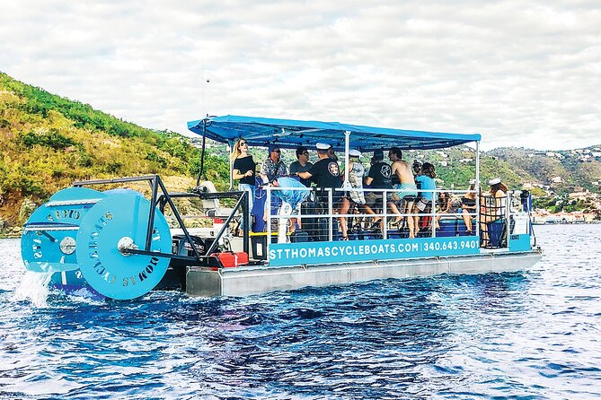 St. Thomas Cycleboats Water Island Trip - How the Cycleboat Turns Work Into a Party