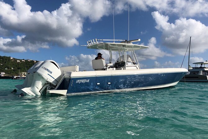 St Thomas Full-Day Boat Rental 37' Intrepid Powerboat - Your private St Thomas boat day, on a 37-foot Intrepid