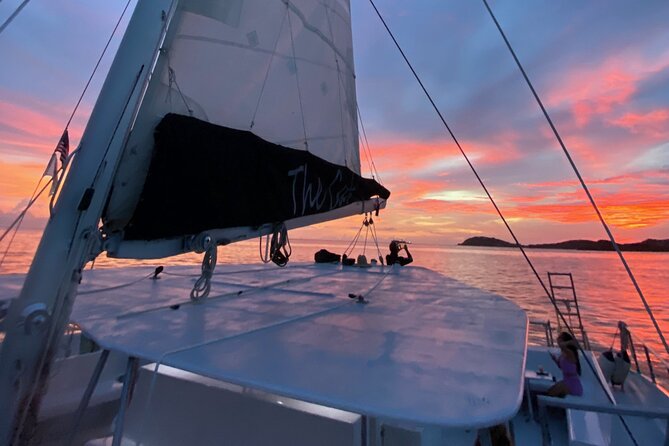 Sunset Sail with Cocktails and Appetizers - The VI Cat: what a 54-foot sunset sail feels like in practice