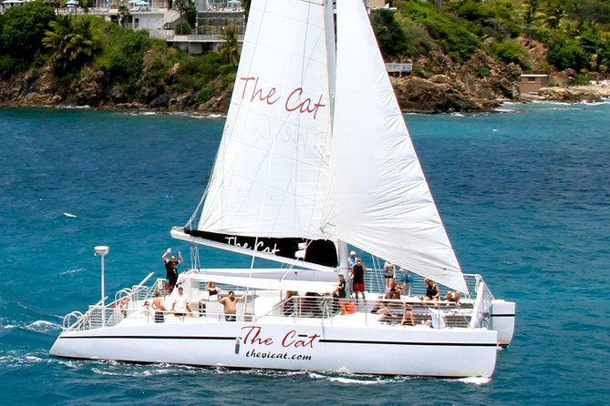 Turtle Cove Catamaran Snorkel and Sail at Little Buck Island STT - The VI Cat catamaran: roomy, friendly, and built for an easy day
