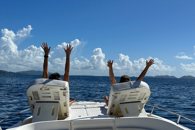 USVI Private Boat Charter Adventure - St John: beaches and snorkel stops from Trunk Bay to Maho Bay